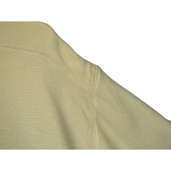 Montego Mon Mens Silk blend 1/4 zip pullover‎ sweatshirt size M Yellow texture - Picture 7 of 12